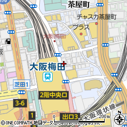 白木屋 大阪梅田茶屋町口駅前店周辺の地図
