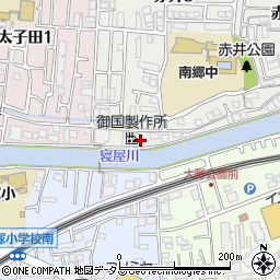 大阪府大東市赤井2丁目周辺の地図