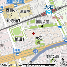 兵庫県神戸市灘区大石北町周辺の地図