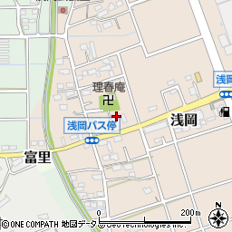 静岡県袋井市浅岡160周辺の地図