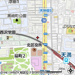 大阪府大阪市北区浪花町1-5周辺の地図