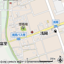 静岡県袋井市浅岡205周辺の地図