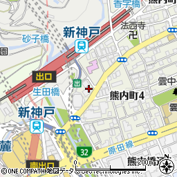 パークタワー新神戸周辺の地図