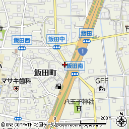 静岡県浜松市中央区飯田町483周辺の地図