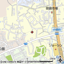 奈良県生駒市小明町633周辺の地図