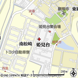 愛知県田原市姫見台38周辺の地図