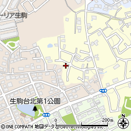 奈良県生駒市小明町664周辺の地図