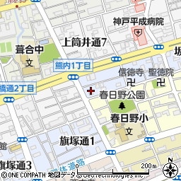 兵庫県神戸市中央区坂口通7丁目周辺の地図