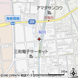 静岡県磐田市海老塚816-3周辺の地図