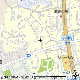 奈良県生駒市小明町619周辺の地図