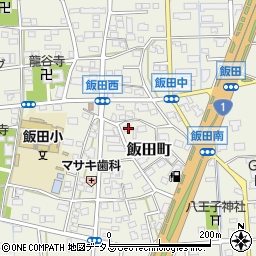 静岡県浜松市中央区飯田町502周辺の地図