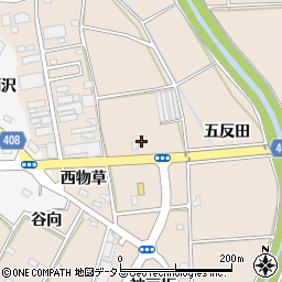 愛知県豊橋市野依町東物草周辺の地図