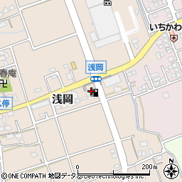 静岡県袋井市浅岡242周辺の地図