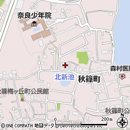 奈良県奈良市秋篠町周辺の地図