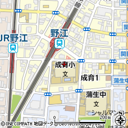 大阪市立成育小学校周辺の地図