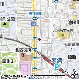 神戸元町餃子 天神橋筋４丁目北店周辺の地図