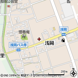 静岡県袋井市浅岡325周辺の地図