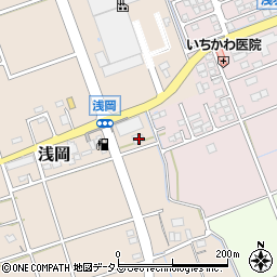 静岡県袋井市浅岡237周辺の地図