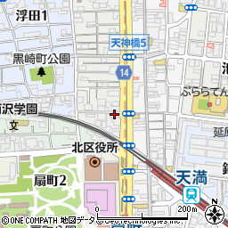 ドコモショップ　天神橋店周辺の地図