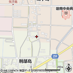 静岡県磐田市刑部島209周辺の地図