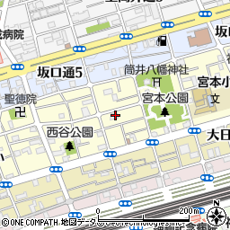 兵庫県神戸市中央区宮本通周辺の地図