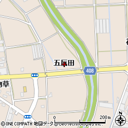 愛知県豊橋市野依町五反田周辺の地図