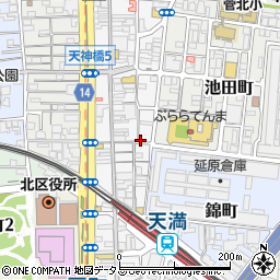 大阪串焼 串イッカ 天満店周辺の地図