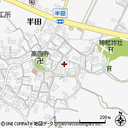 三重県津市半田周辺の地図