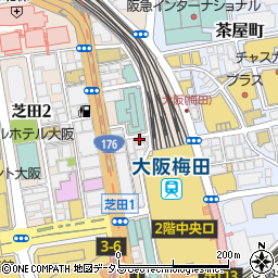寿司 和食 がんこ 梅田本店周辺の地図