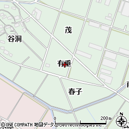 愛知県豊橋市大崎町有垂周辺の地図