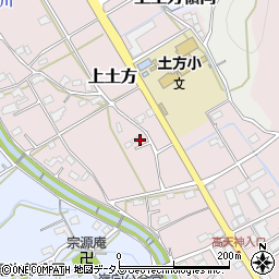 静岡県掛川市上土方周辺の地図