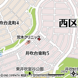 兵庫県神戸市西区井吹台東町5丁目19周辺の地図