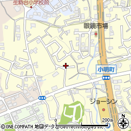 奈良県生駒市小明町566周辺の地図