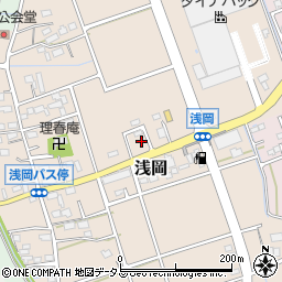 静岡県袋井市浅岡327周辺の地図