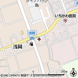 静岡県袋井市浅岡235周辺の地図