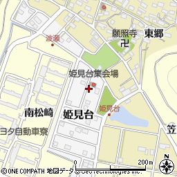愛知県田原市姫見台周辺の地図