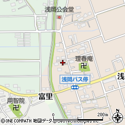 静岡県袋井市浅岡142周辺の地図