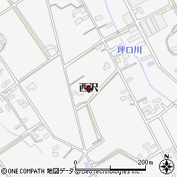 愛知県豊橋市天伯町西沢周辺の地図