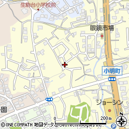 奈良県生駒市小明町614-22周辺の地図