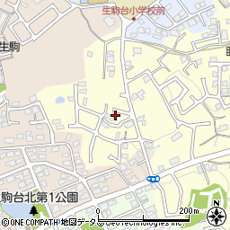 奈良県生駒市小明町649周辺の地図