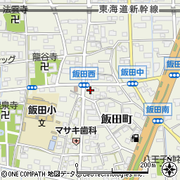 静岡県浜松市中央区飯田町498周辺の地図
