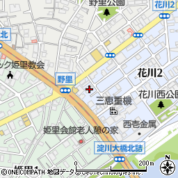 花川壱番館周辺の地図