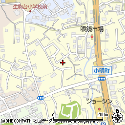 奈良県生駒市小明町575周辺の地図