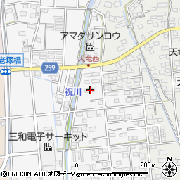 静岡県磐田市海老塚740周辺の地図