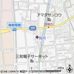 静岡県磐田市海老塚816周辺の地図
