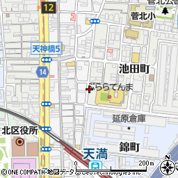 天満焼肉わっちょい 大阪本店周辺の地図