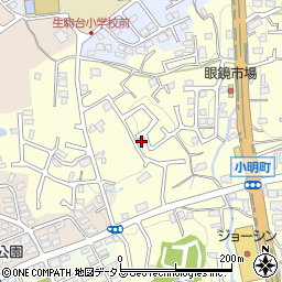 奈良県生駒市小明町618周辺の地図
