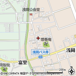静岡県袋井市浅岡265周辺の地図