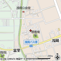 静岡県袋井市浅岡264周辺の地図