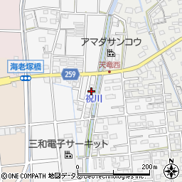 静岡県磐田市海老塚831周辺の地図